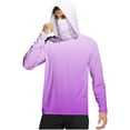 thumbnail image 3 of lcziwo Men's Long Sleeve Hoodie with Face Mask UPF 50+ Gradient Color Casual Sweatshirt Summer Surfing Beach Quick Dry Tops Purple M, 3 of 8