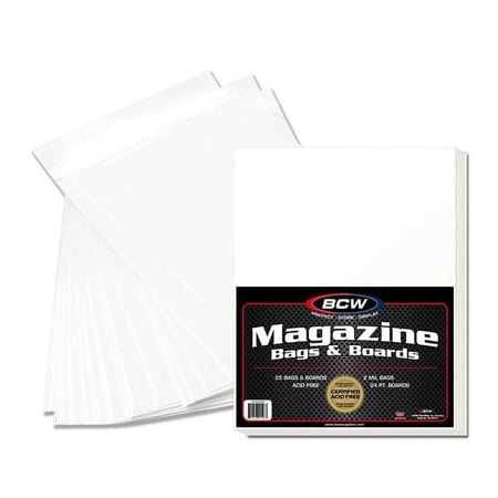 (25) BCW PREMADE MAGAZINE BAG AND BOARD