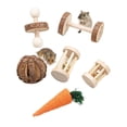 thumbnail image 3 of Hamster Chew Toys, Natural Wooden Rats Chinchillas Toys Accessories Care Molar Toys Suitable for Rabbits Gerbils Small Rodent Pets - 6pcs A, 3 of 7