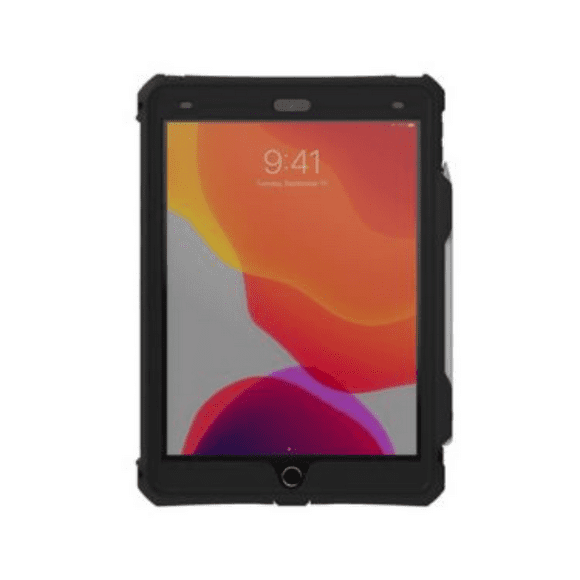 Joy Factory iPad 10.2 2021 or 2020 or 2019 aXtion Slim Case with Handle or Kickstand Sealed Waterproof and Dustproof MIL Spec drop Tested - Black