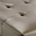 thumbnail image 4 of Allora Mid Century Faux Leather Tufted Living Room Bench in Ash Blonde, 4 of 5