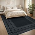 thumbnail image 3 of ODIKA 8'x10' Washable Area Rug Door Entry Understated Refined Symmetrical Entryway Bathroom for Dining Room, Large Office, Lounge, Non-Slip Chair-Friendly Mat, 3 of 7