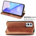 thumbnail image 2 of Case for OnePlus 9 Flip Cover Wallet Flip Cover Magnetic Protective - Marron, 2 of 5