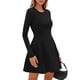 thumbnail image 4 of Vestido PRETTYGARDEN Mini Plisado Negro de Manga Larga Talla M, 4 of 8