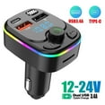 thumbnail image 3 of ZXCVWWE Car Bluetooth Transmitter PD Type-C Dual USB 3.4A MP3 Transmitter J4S9 Handsfree BT Player Car Modulator, 3 of 8