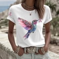 thumbnail image 2 of Mfakffe Breast Cancer Shirts for Women Breast Cancer Awareness Crew Neck Short Sleeve T-Shirt Hummingbird Pink Ribbon Graphic Loose Tee, 2 of 5