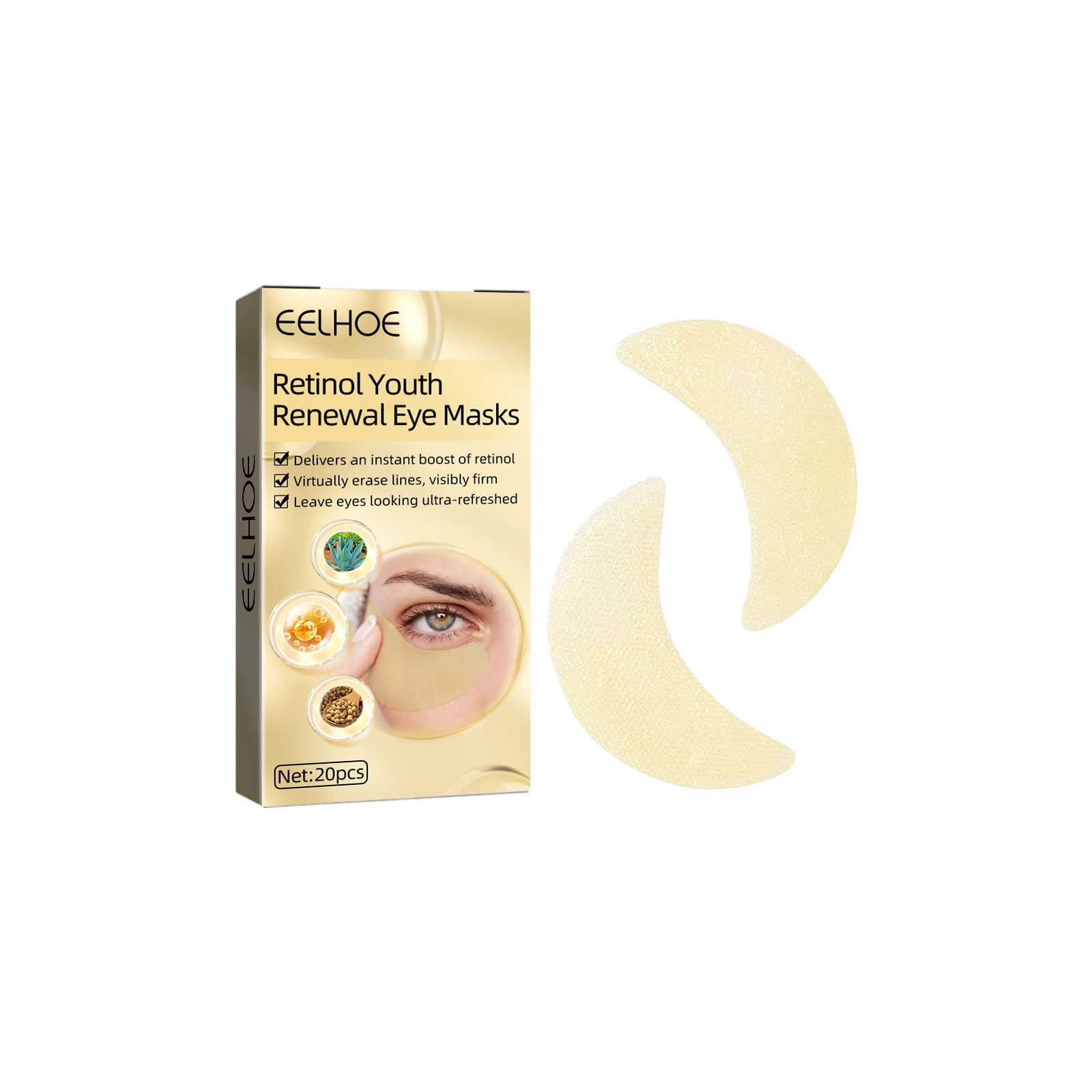 Retinol Eye Mask Eye Mask For Dark Circles Wrinkles And Puffy Eyes Eye Mask Puffiness For Women Under Eye Gel Pads Eye Bag Patch