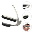 thumbnail image 4 of Miangastore Capo de Guitare Réglable Métal Argent 1 Ensemble pour Professeurs de Musique, 4 of 8