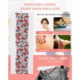 thumbnail image 5 of Blue Red Yoga Mat Towel Absorbent Yoga Sweat Towels Microfiber Hot Yoga Blanket for Bikram Pilates 4th of July Yoga Towel for Hot Yoga Non Slip, Independence Day Flowers Red Blue 26"x74", 5 of 7