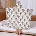 thumbnail image 5 of White Highland Cow Flower Pattern Hooded Bath Towel，50"x30" for Ages 3 To 12 Kids, Quick Dry Lightweight Soft Microfiber Hood Beach Towel Cover Up for Kids, 5 of 7