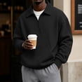 thumbnail image 2 of GrmtClth Mens Sweatshirt Quarter Zip Fall Pullover Collar Fleece Long Sleeve Sweatshirts Large Kangaroo Pocket Tops 2XL, 2 of 7