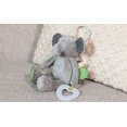 thumbnail image 4 of Sonajero de peluche DEMDACO con elefante gris rayado para niños, 4 of 6