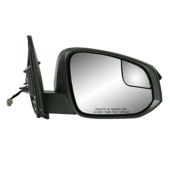 70197T - Fit System Passenger Side Mirror for 16-18 Toyota RAV4, US built, textured black, spot Mirror, foldaway, does not apply to Hybrid Models, Power