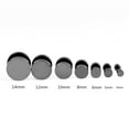 thumbnail image 5 of Jiaroswwei Men Cool Punk Round Black Stainless Steel Ear Stud Piercing Earrings 3mm - 14mm, 5 of 7