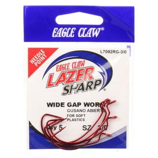 EAGLE CLAW LAZER SHARP WORM HOOK 8PK