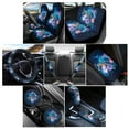 thumbnail image 2 of Renewold Sea Turtle Butterfly Flower Galaxy 12 PCS Car Seat Cover Full Set, with Non-slip Steering Wheel Cover Seatbelt Shoulder Cover Coasters Center Console Pad Handbrake Cover Gear Shift Cover, 2 of 7