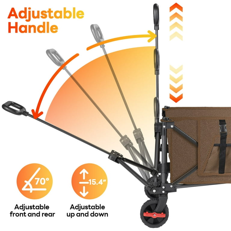 Vecukty Collapsible Camping Wagon, 150lbs Cart, Ideal for