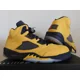 thumbnail image 2 of Ni - ke Ni - ke Air Jordan 5 Retro Se Michigan Yellow-College Navy Blue Sz 15 [CQ9541-704], 2 of 5