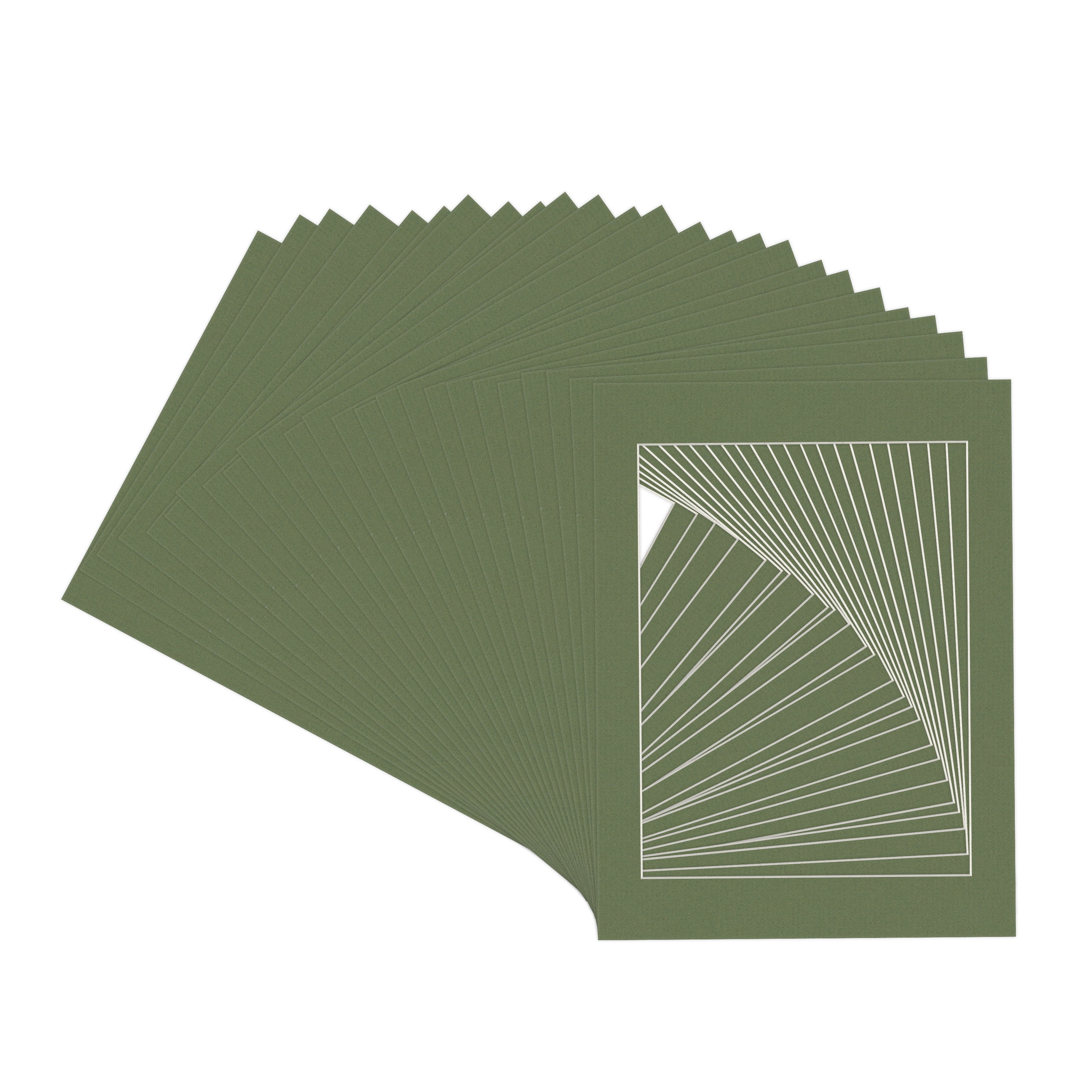 Dill Green Picture Frame Mat for 18x24 Frames - Fits 12x18 Photos - 25 Mats