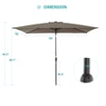 thumbnail image 2 of Sonerlic 6x9 FT Market Umbrellas and Shade, Table Umbrella for Patio and Outdoor With Tilt Button for Deck, Garden and Pool,Taupe, 2 of 7