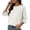 White, variant on Breezora Women's Summer Casual Knit Tops 3/4 Sleeve Crew Neck Lightweight Ribbed Pullover Sweater For Weekend Outing