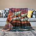 thumbnail image 2 of Chilfamy Sailboat Water Sunset/Dawn Throw Blankets Flannel Blanket All Seasons Cozy Sofa Couch Outdoor Travel Summer Work Chair Bed Exquisite Gifts 60x80in, 2 of 6