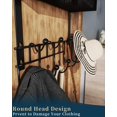 thumbnail image 3 of LEFEE Over The Door Hooks Organizer, Door Hanger with 9 Coat Hooks & 2 Mesh Basket Hanging Storage Clothes, Rustproof Back of Door Storage Organizer for Barthroom, Kitchen, Bedroom (Black), 3 of 8