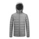 thumbnail image 2 of Chaqueta de invierno acolchada de plumón para hombre, chaqueta acolchada Casual para proteger de nieve cálida con capucha chaqueta de - L, Gris BLESIY Chaqueta de plumón con capucha ligera, 2 of 8