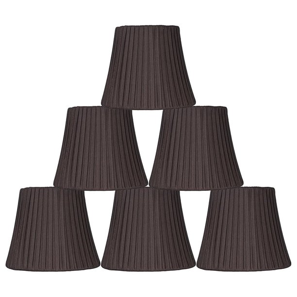 Urbanest Box Pleated Chandelier Lamp Shade Chocolate 3x6x5 Set Of 6 Walmart Com Walmart Com