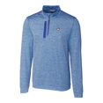 thumbnail image 2 of Men's Cutter & Buck  Royal Toronto Blue Jays Stealth Heathered Quarter-Zip Pullover Top, 2 of 3