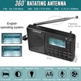 thumbnail image 1 of ZHIWHIS Radio Bluetooth Portátil, Radios FM AM de onda corta con Tempo, 1 of 2