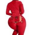 thumbnail image 4 of Wide Leg Pants for Women Women's Christmas Print Button-down Functional Buttoned Flap Adults Jumpsuit, 4 of 8