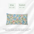 thumbnail image 3 of Elegant Comfort Ultra Soft Set of 2 Floral Pint Pillowcases - 1500 Series Hotel Quality Microfiber, Soft and Smooth Envelope Closure 2-Piece Pillow Covers - King, Magnolia, 3 of 9