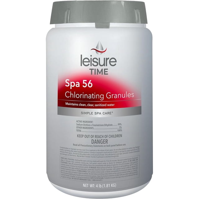 22331 Spa 56 Chlorinating Granules, Bucket for Crystal Clear Spa Water Maintenance, 4lbs