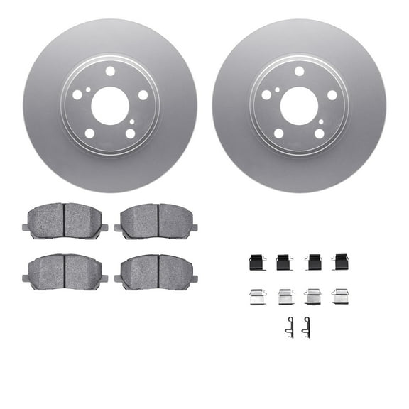 Dynamic Friction Company Front Geospec Brake Rotors with 5000 Advanced Brake Pads includes Hardware 4512-76109