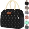 thumbnail image 1 of Coobiiya Bolsa de almuerzo para mujer, lonchera con estampado de vaca para mujeres y hombres adultos, aislada, reutilizable, pequeña, a prueba de fugas, linda lonchera para el trabajo, oficina, picnic, 1 of 4