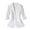 White, variant on Women Casual Striped Blazer Dressy 3/4 Sleeve Work Office Formal Suit Jackets Plus Size Comfy Notch Lapel Outerwear