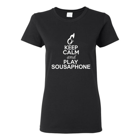 Ladies Keep Calm And Play Sousaphone Music Lover Musician DT T-Shirt Tee