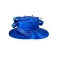 thumbnail image 4 of Chic Headwear Satin Braid Hat w/ Loop Stone Bow - Royal, 4 of 4