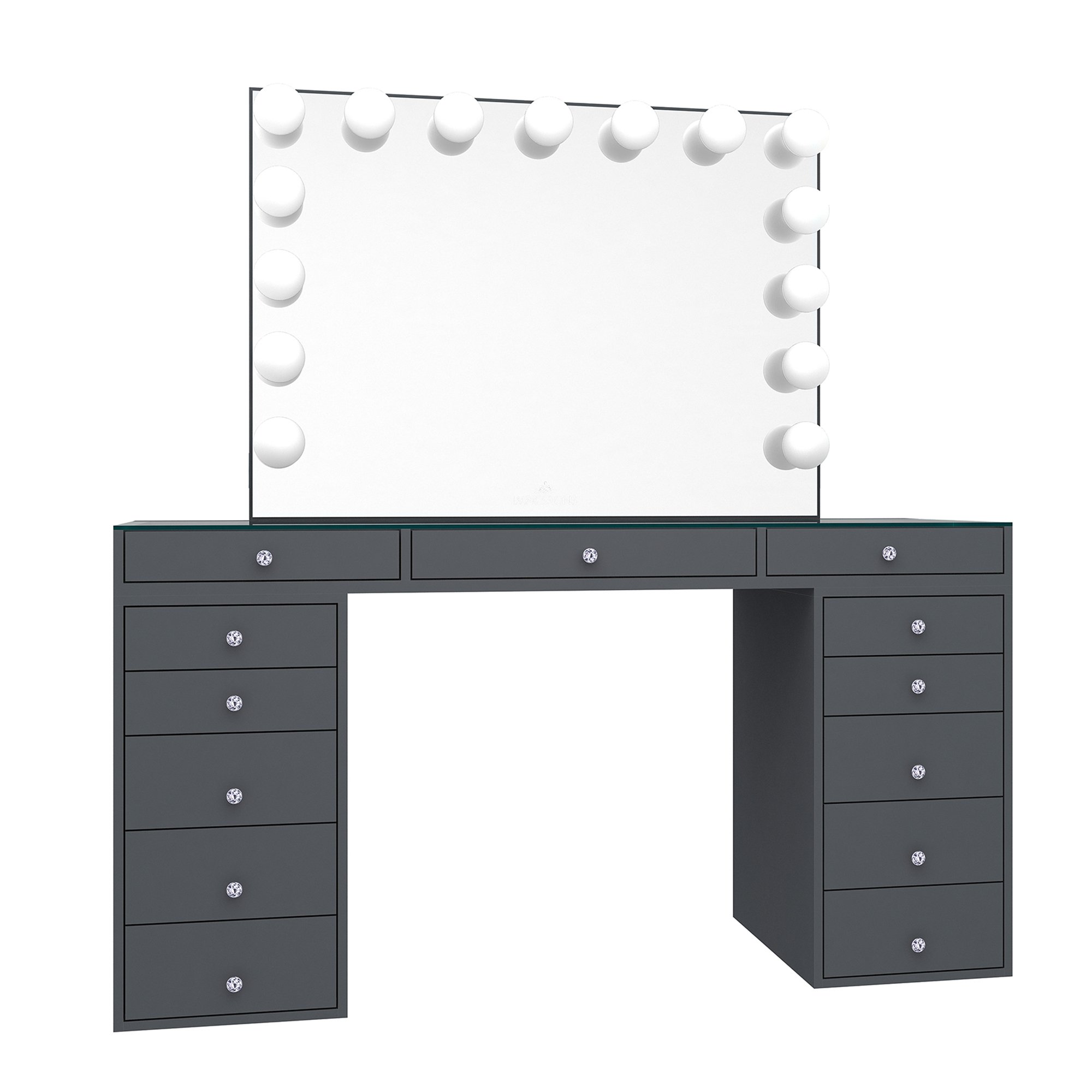 Impressions Vanity Desk Slaystaion Pro 20 Makeup Vanity Table With 5 Drawer Units Bundle And 0733