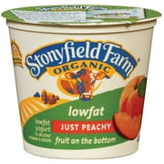 Stonyfield Farm Organic Low Fat Just Peachy Fruit on Bottom, 6 Oz.