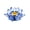 Blue, variant on Clear Crystal Glass Nelumbo Candlestick Ornament For Home Tabletop And Ghee Lamp Decor