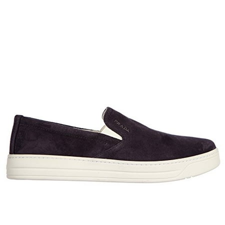 - Prada Women's Suede Slip on Sneakers blu US Size 7 3S5802 O53 F0008