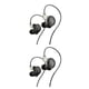 thumbnail image 1 of Tholdsy Auriculares con cable Auriculares portátiles de 3,5 mm Auriculares estéreo para caminar Teléfono inteligente Auriculares manos Negro Regular 2Conjunto, 1 of 6