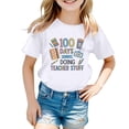 thumbnail image 1 of EHQJNJ Chandails en Molleton Mignons pour Filles Enfants Mode Décontractée Imprimé Col Rond Manches Courtes T-Shirt Haut Chandails en Molleton pour Filles, 1 of 4