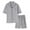 Gray, variant on FAHXNVB Mens Pajamas Set Short Sleeve Sleepwear Button Down Loungewear and Pajama Shorts Set Soft Casual 2Pcs Pj Set with Pockets L-4XL