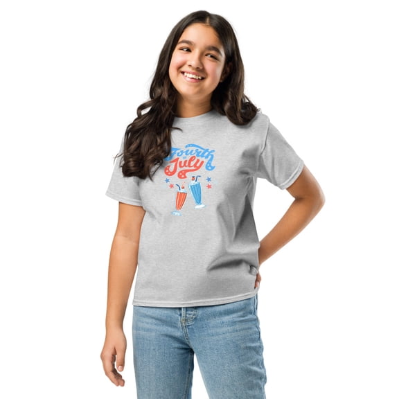 Sweet Liberty Ice Cream Float Youth Classic Tee (Sport Grey, XS)