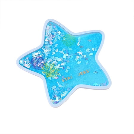 

Famure Coaster|Cute Silicone Coaster Non Slip Ocean Rainbow Quicksand Coasters