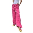 thumbnail image 6 of SAYOO Women Long Pant Office Lady Solid Straight Trousers Female Belt High Waist Ankle Length Trousers, 6 of 9