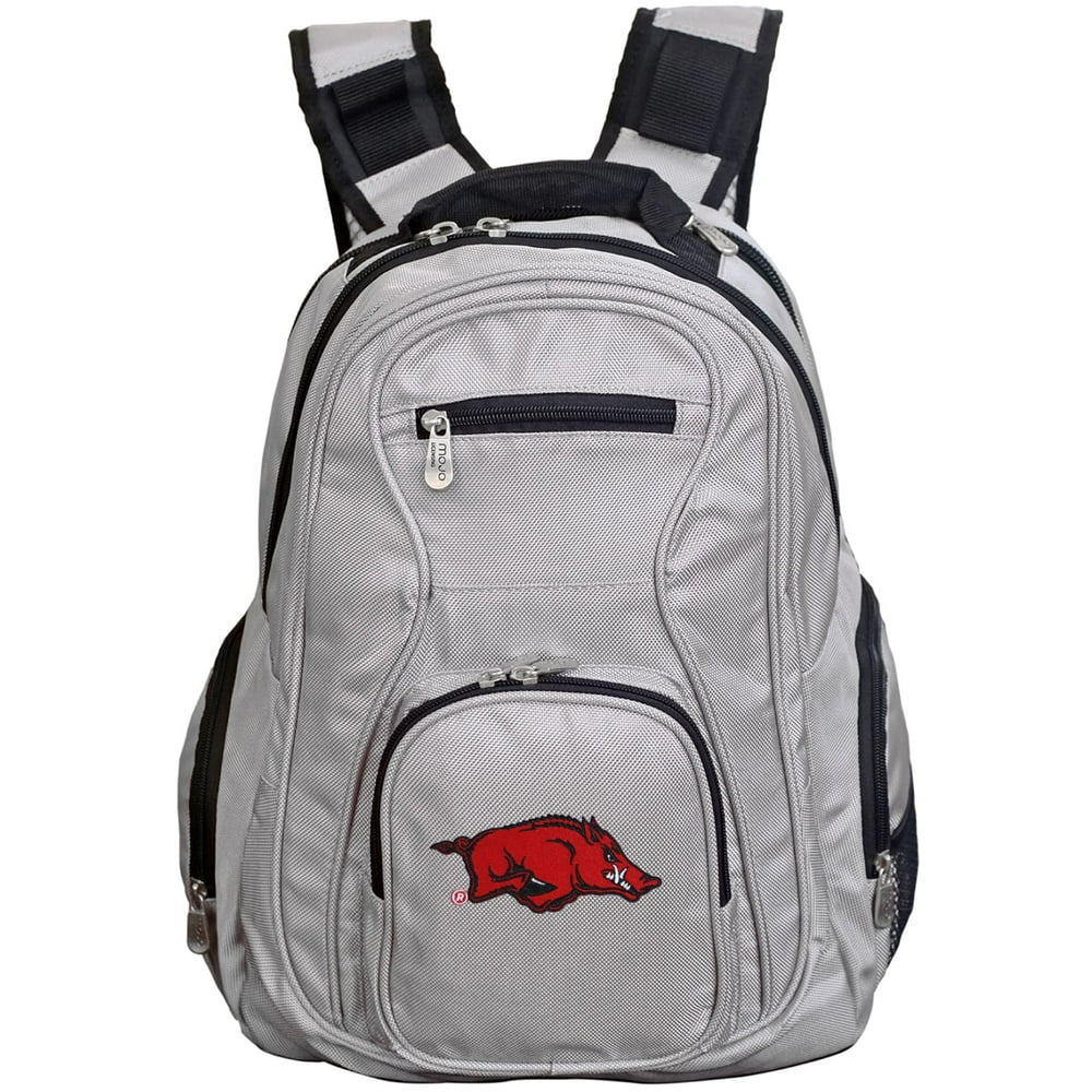 NCAA Arkansas Razorbacks Gray Premium Laptop Backpack - Walmart.com ...